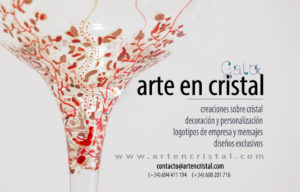 Contacto con Arte en Cristal. Copas exclusivas decoradas a mano.